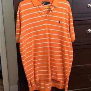 Ralph Lauren Polo, orange and white stripes in XL